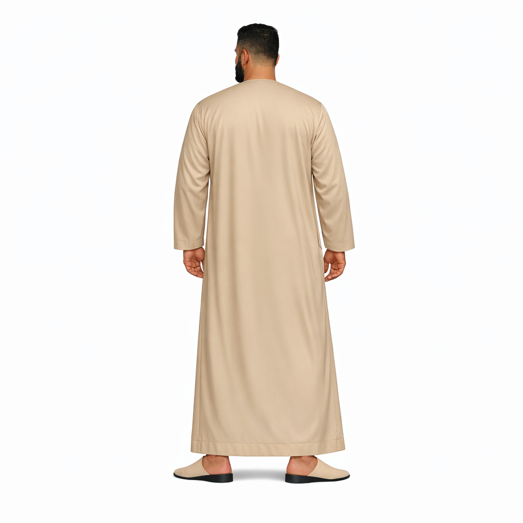 Lamsa Beige Emirati Thobe Jubbah