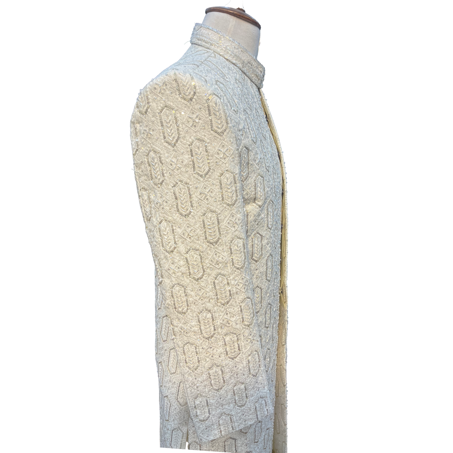 Dahab Men's Cream Groom Wedding Sherwani Indian