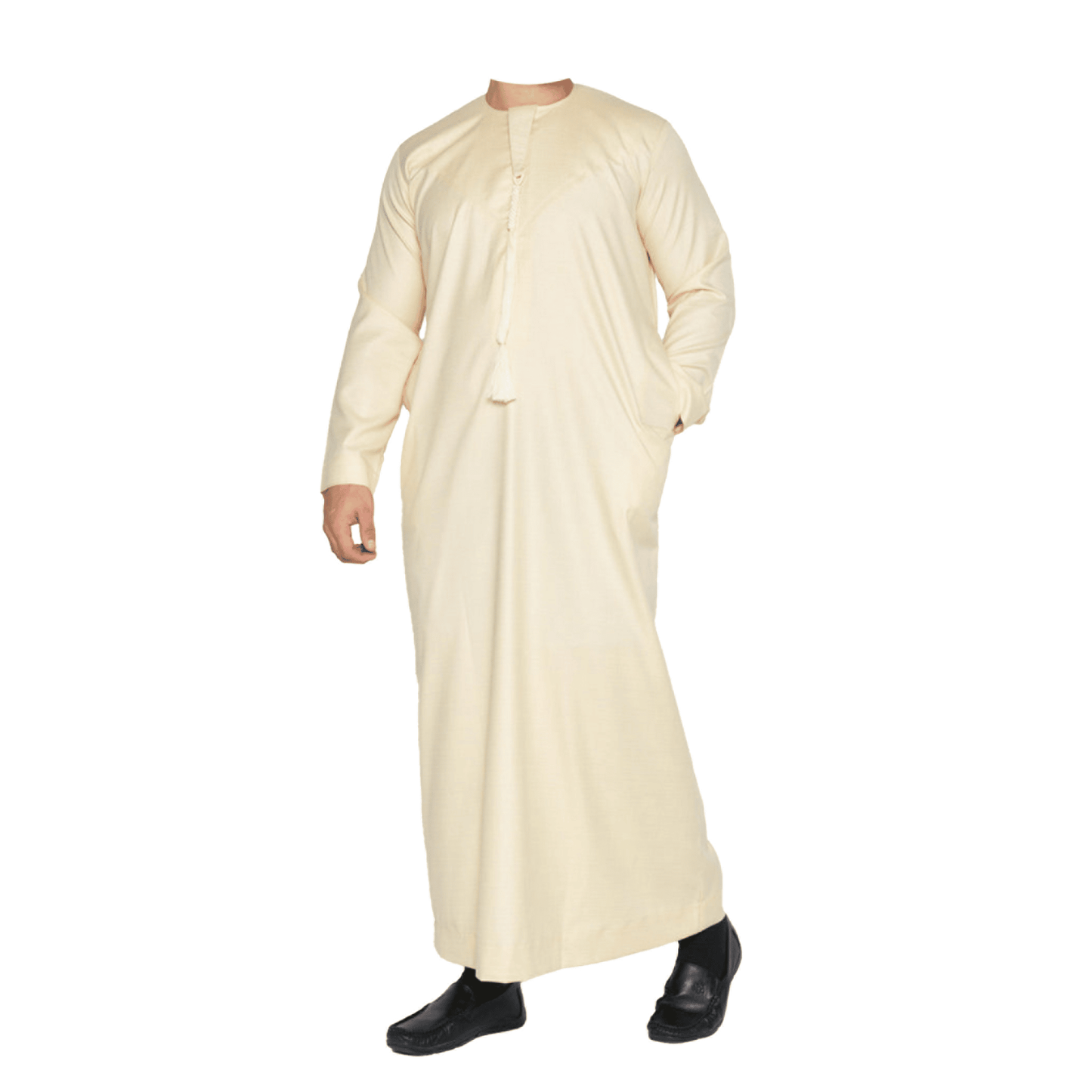 Lamsa Cream Cotton Blend Emirati Thobe Jubba