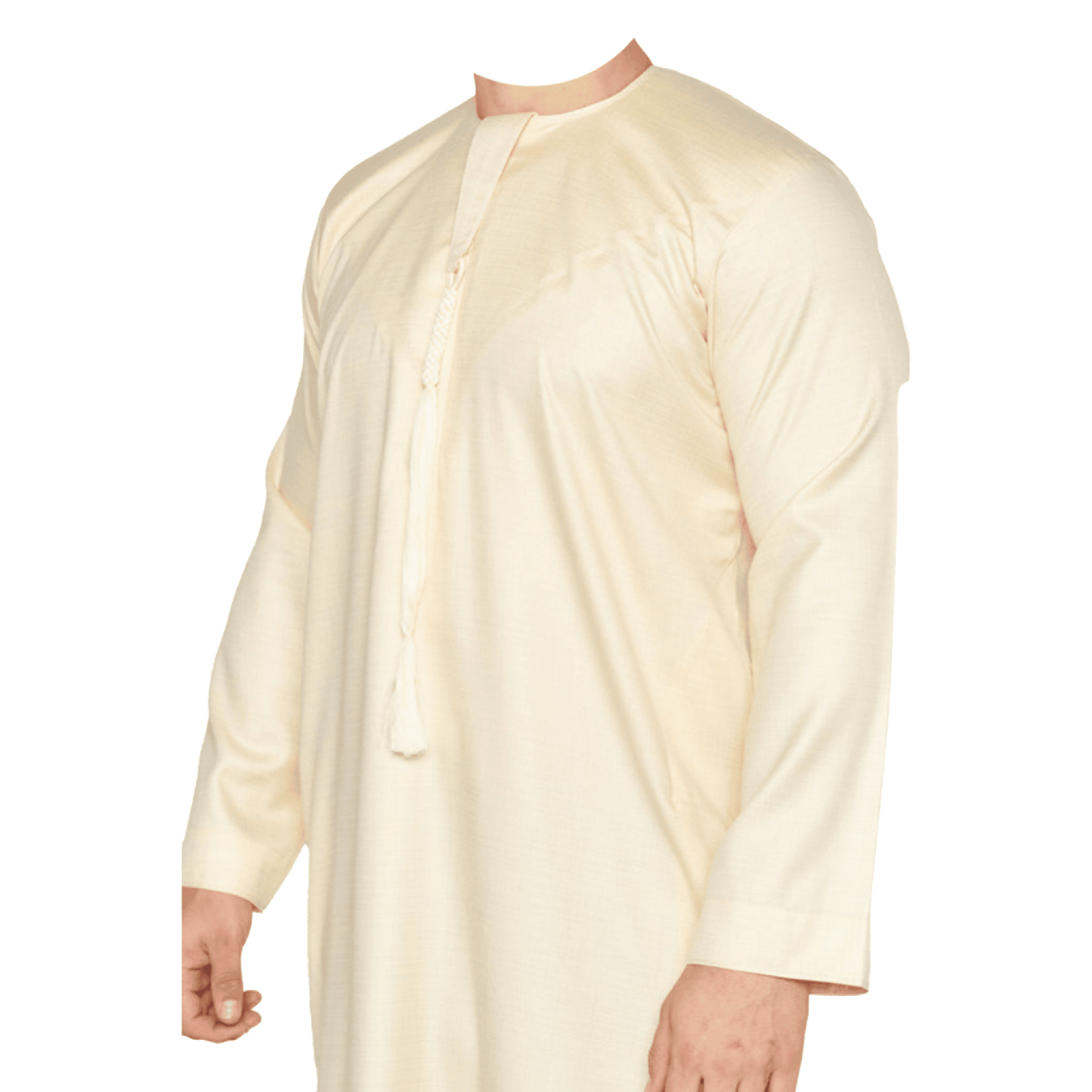 Lamsa Cream Cotton Blend Emirati Thobe Jubba