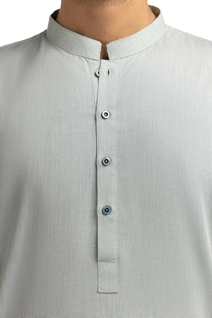 Lamsa Men's Light Green Kurta Kameez