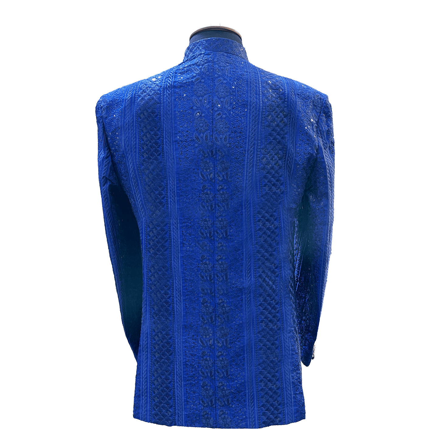 Dahab Blue Men's Groom Wedding Indian Prince Coat