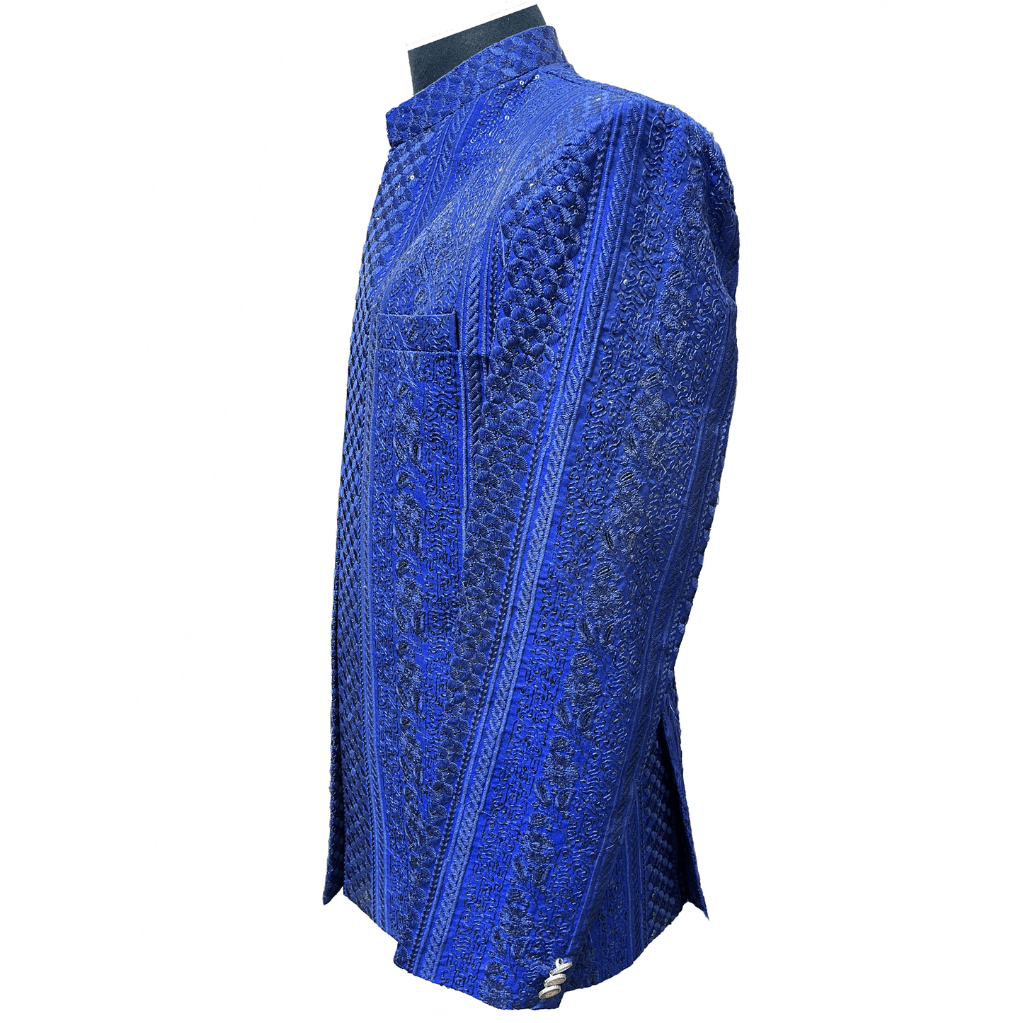 Dahab Blue Men's Groom Wedding Indian Prince Coat