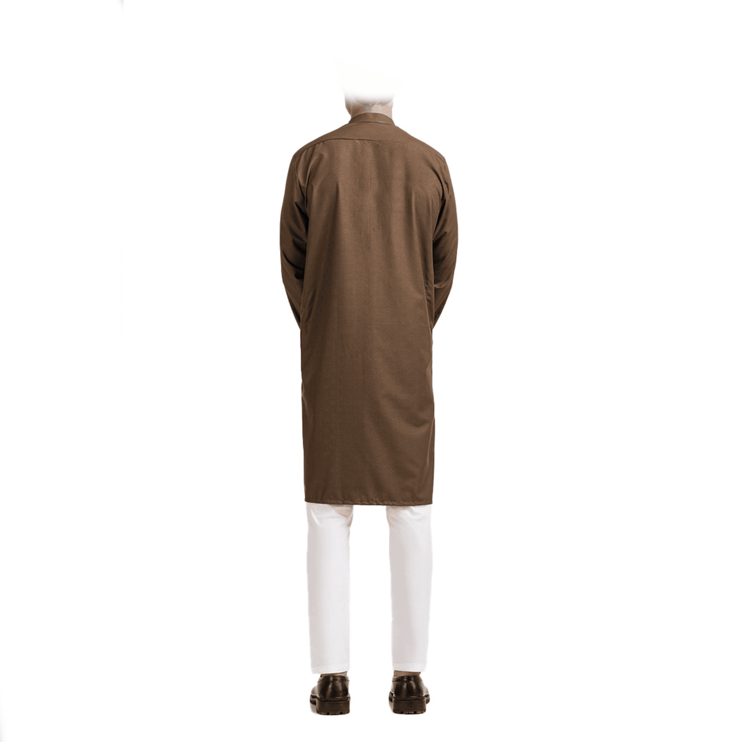 Lamsa Mens Choc Brown Simple Kurta Kameez