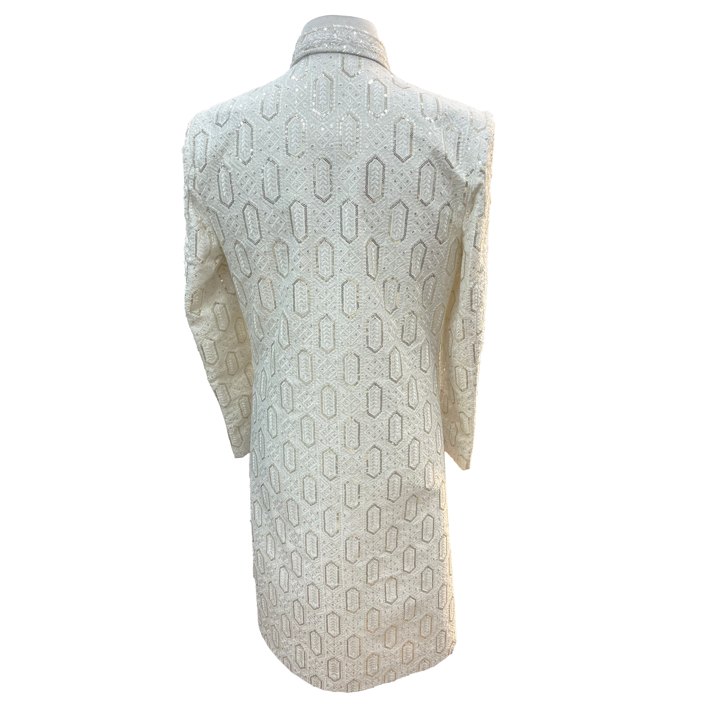 Dahab Men's Cream Groom Wedding Sherwani Indian