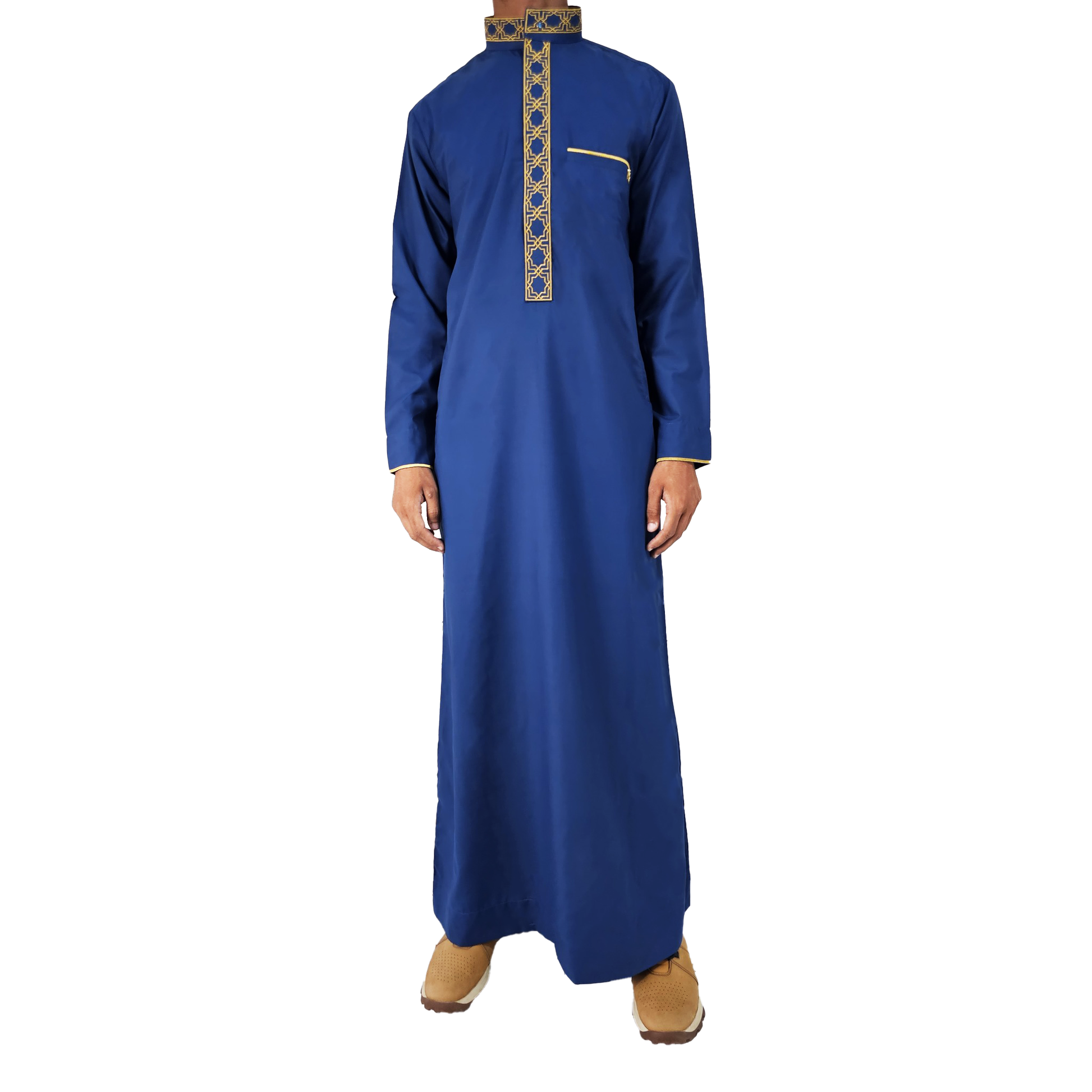 Lamsa Men's Blue Embroidery Jubbah