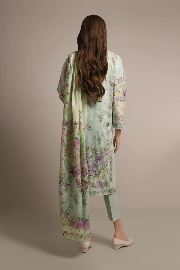 SAYA Lawn 3-Piece Unstitched Embroirdered Collection SKU: 46125
