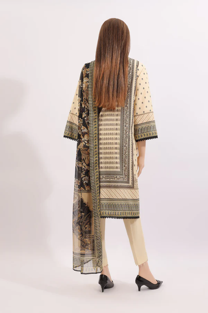 SAYA Lawn 3-Piece Unstitched Embroirdered Collection SKU: 44533