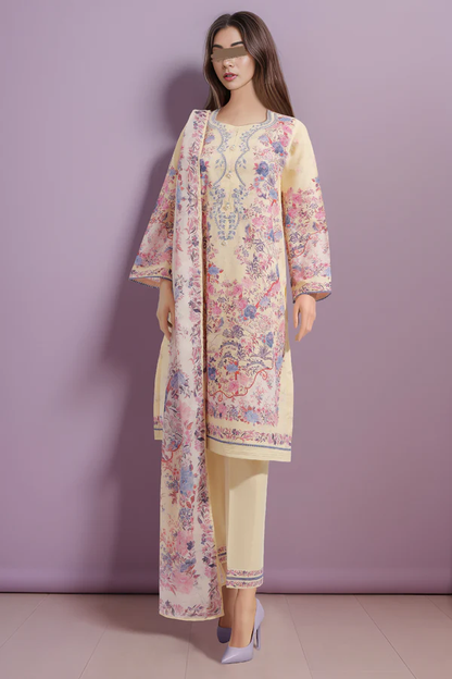SAYA Lawn 3-Piece Unstitched Embroirdered Collection SKU: 46126