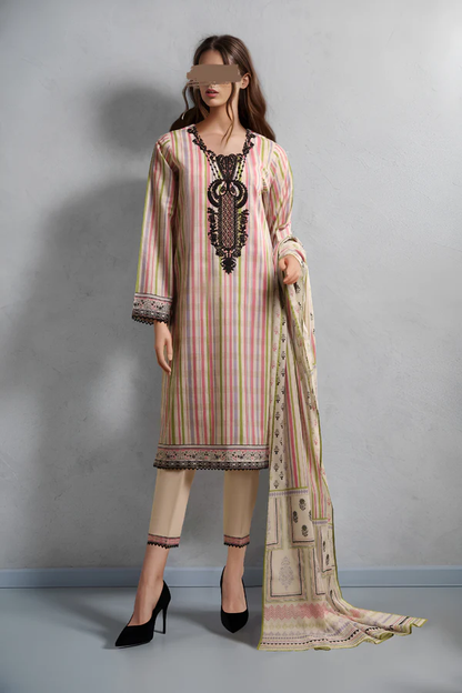 SAYA Lawn 3-Piece Unstitched Embroirdered Collection SKU: 43589
