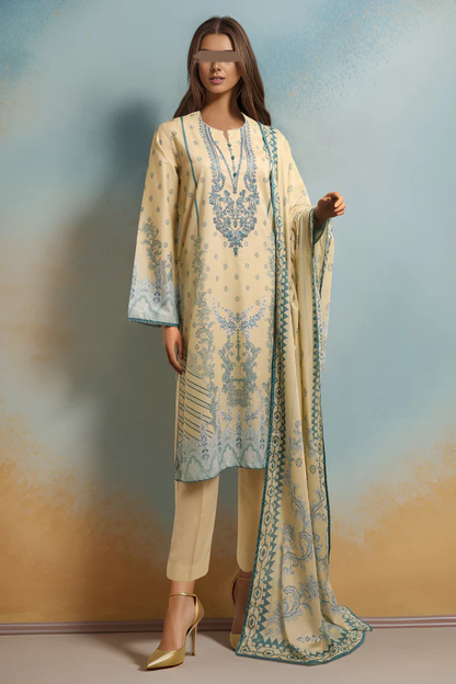 SAYA Lawn 3-Piece Unstitched Embroirdered Collection SKU: 46143
