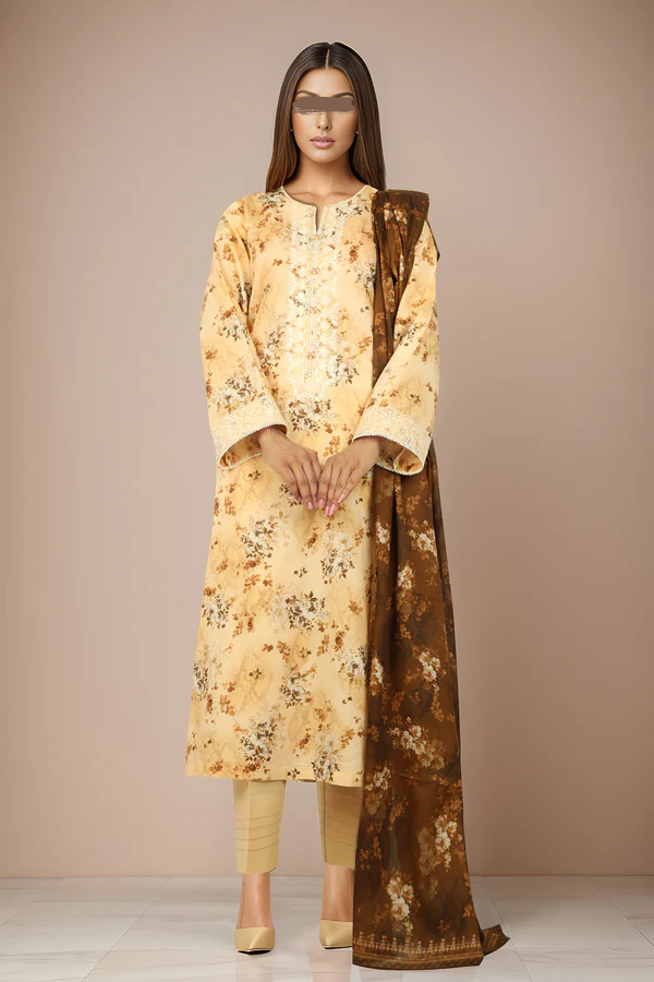 SAYA Lawn 3-Piece Unstitched Embroirdered Collection SKU: 54833