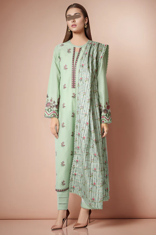 SAYA Lawn 3-Piece Unstitched Embroirdered Collection SKU: 52414