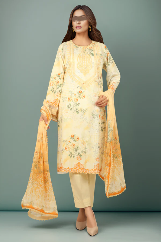 SAYA Lawn 3-Piece Unstitched Embroirdered Collection SKU: 52422