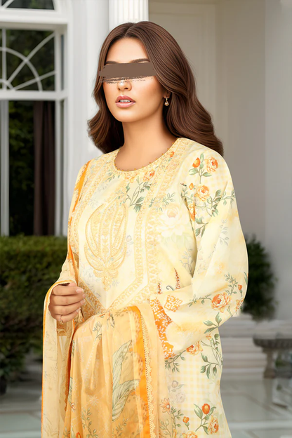 SAYA Lawn 3-Piece Unstitched Embroirdered Collection SKU: 52422