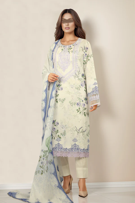 SAYA Lawn 3-Piece Unstitched Embroirdered Collection SKU: 52423