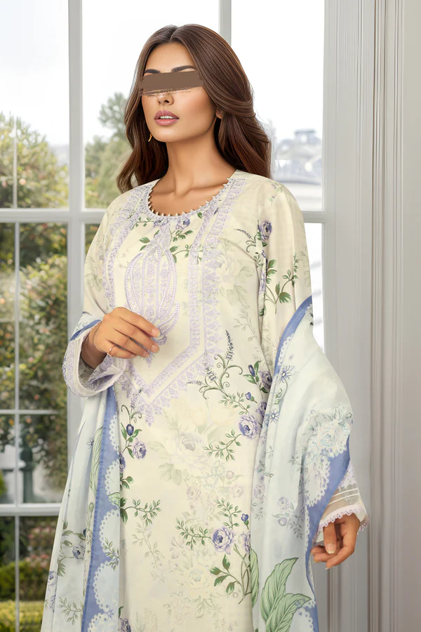 SAYA Lawn 3-Piece Unstitched Embroirdered Collection SKU: 52423
