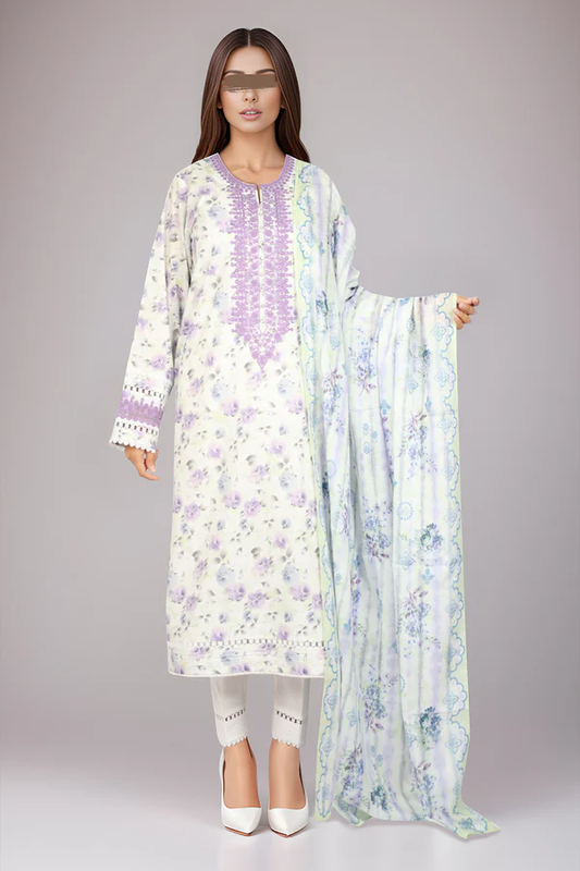 SAYA Lawn 3-Piece Unstitched Embroirdered Collection SKU: 52425