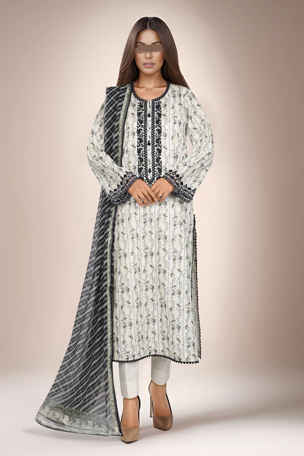SAYA Lawn 3-Piece Unstitched Embroirdered Collection SKU: 52667