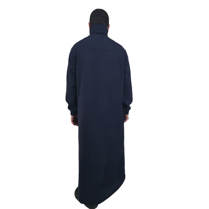 Donchie Men's Navy Jubbah Thobe Cotton Fleece