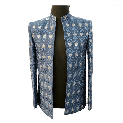 Dahab Men's Blue Groom Wedding Sherwani
