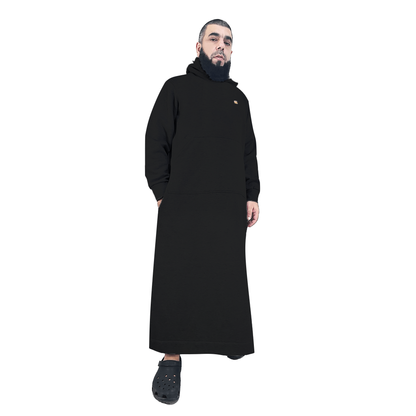 Donchie Men's Black Hoodie Fleece Thobe
