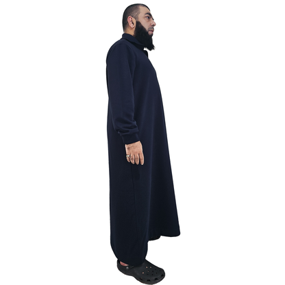 Donchie Men's Navy Jubbah Thobe Cotton Fleece