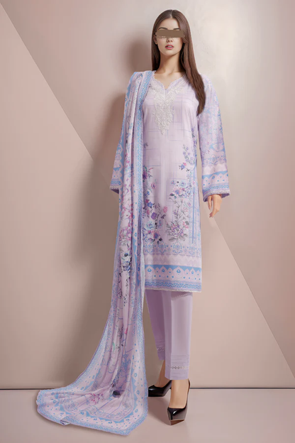 SAYA Lawn 3-Piece Unstitched Embroirdered Collection SKU: 46130