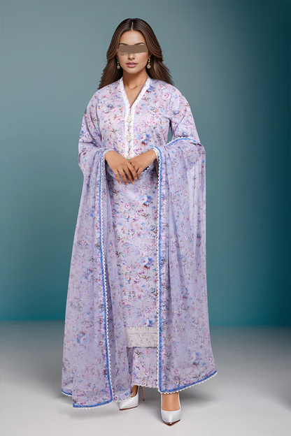 SAYA Lawn 3-Piece Unstitched Embroirdered Collection SKU: 52649