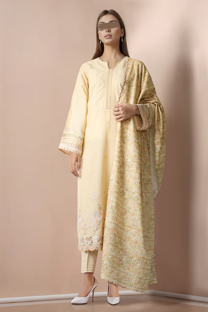 SAYA Lawn 3-Piece Unstitched Embroirdered Collection SKU: 52416