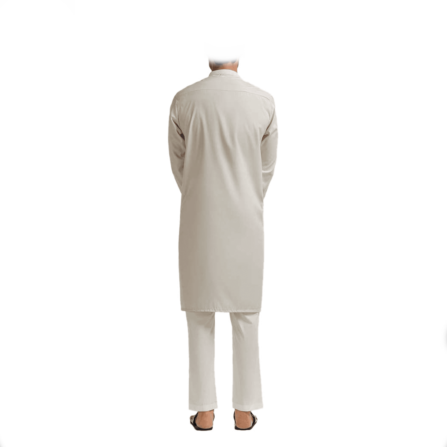 Lamsa Men's White Kurta Kameez