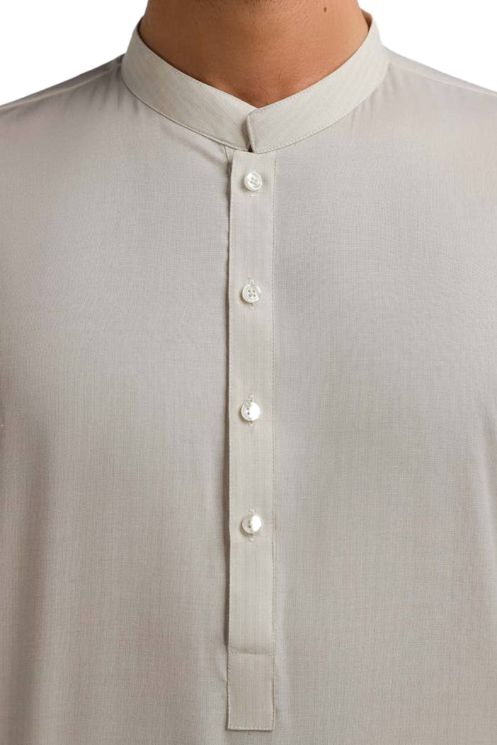 Lamsa Men's White Kurta Kameez