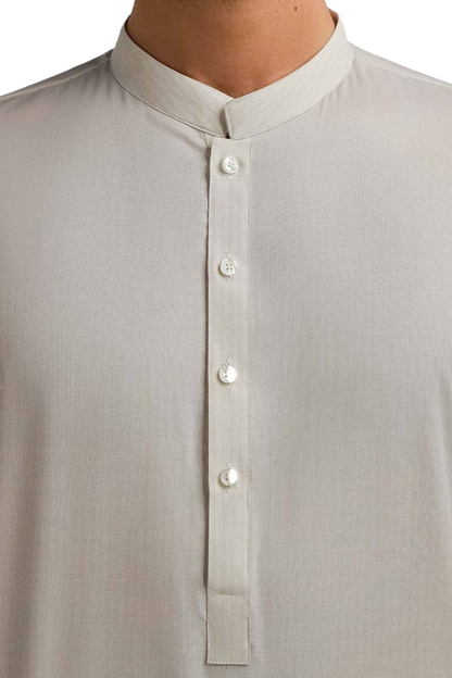 Lamsa Men's White Kurta Kameez