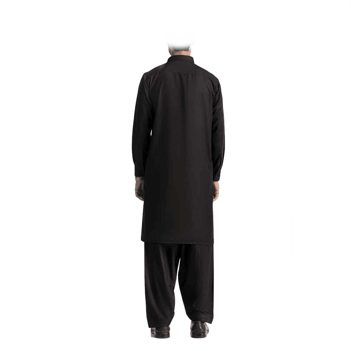 Lamsa Black Collar Shalwar Kurta Kameez Cotton Blend