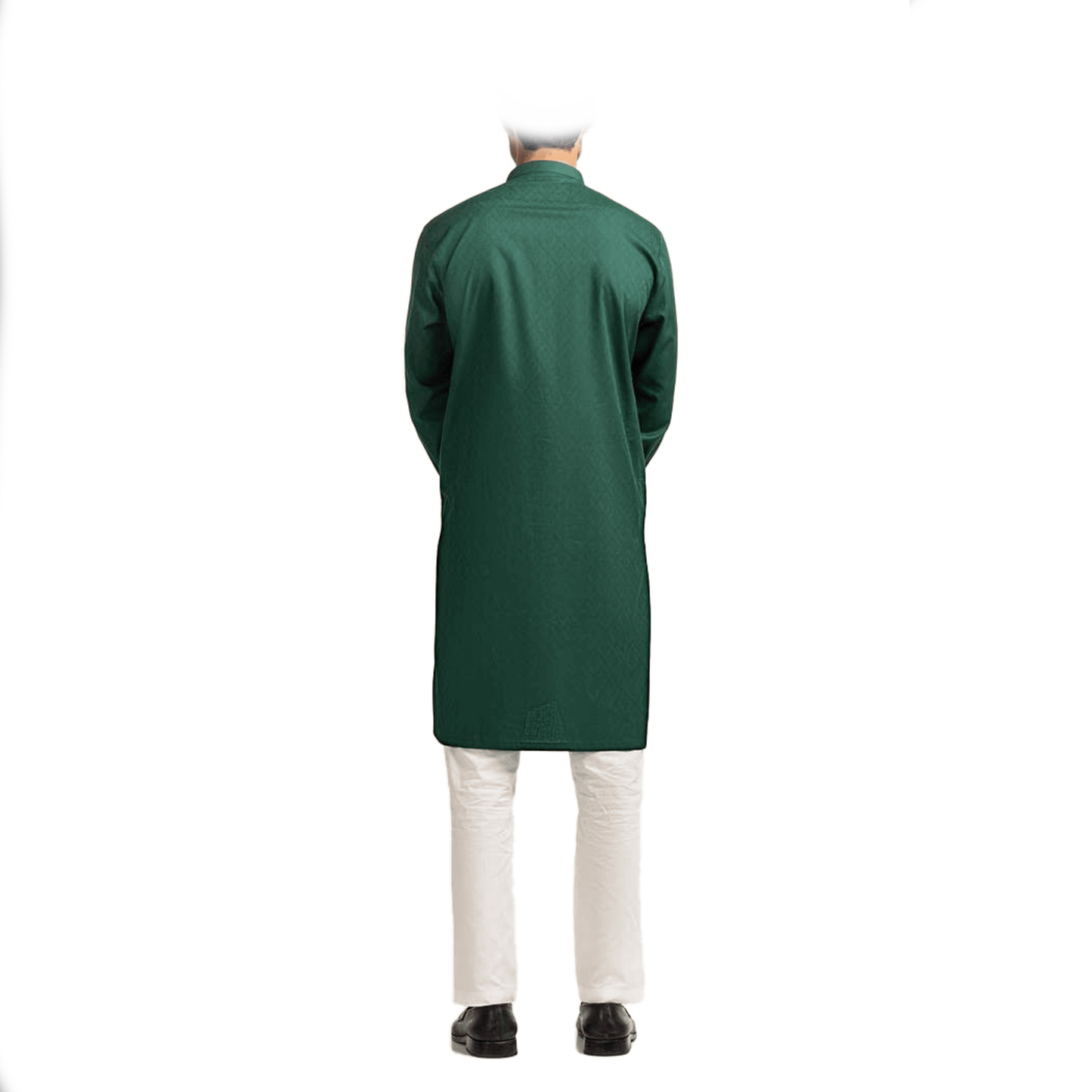 Lamsa Emerald Green Kurta Kameez Cotton Blend